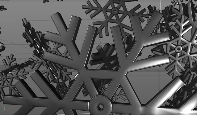 Снежинки в Cinema 4D.jpg